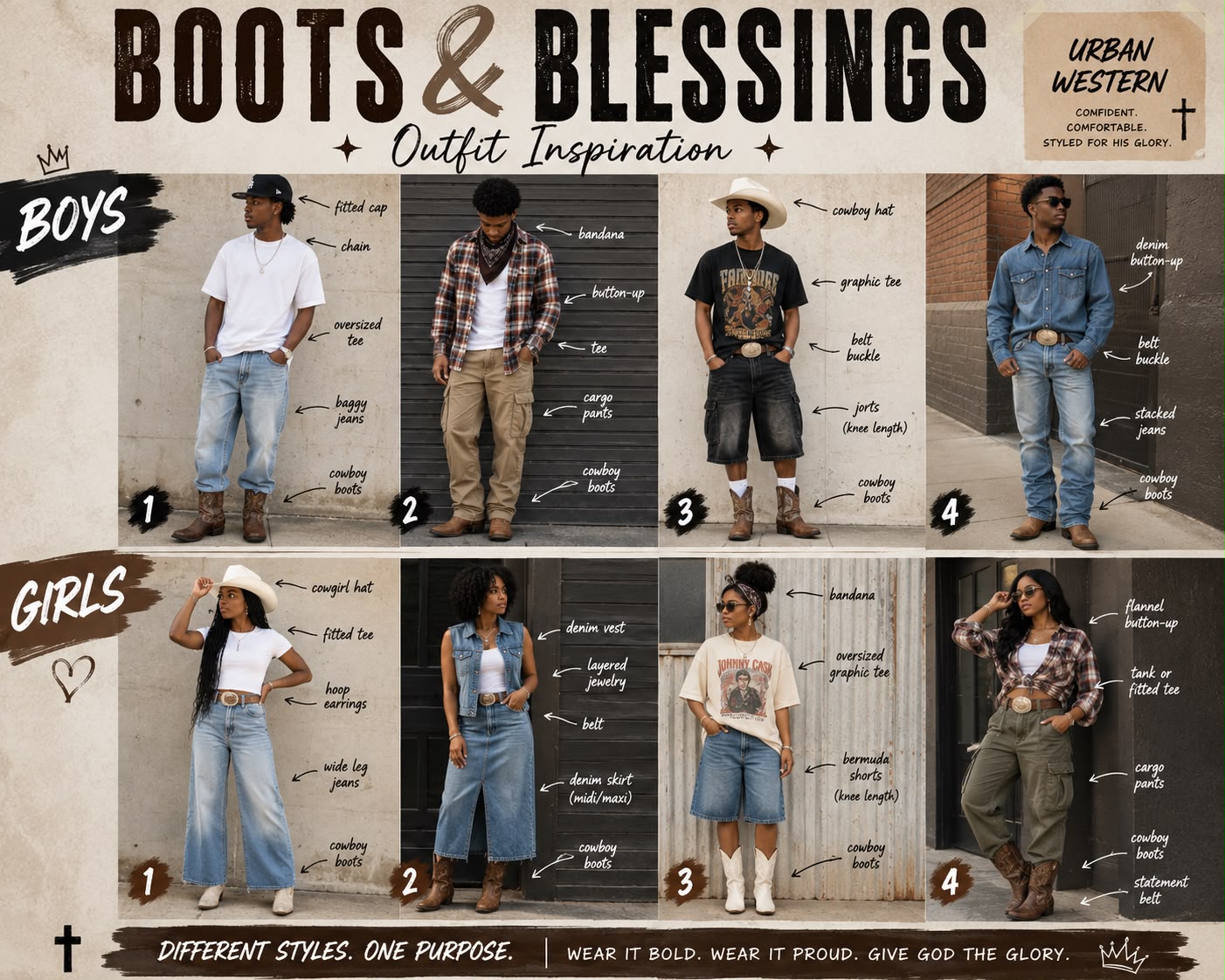 Boots and Blessings outfit inspiration for boys and girls