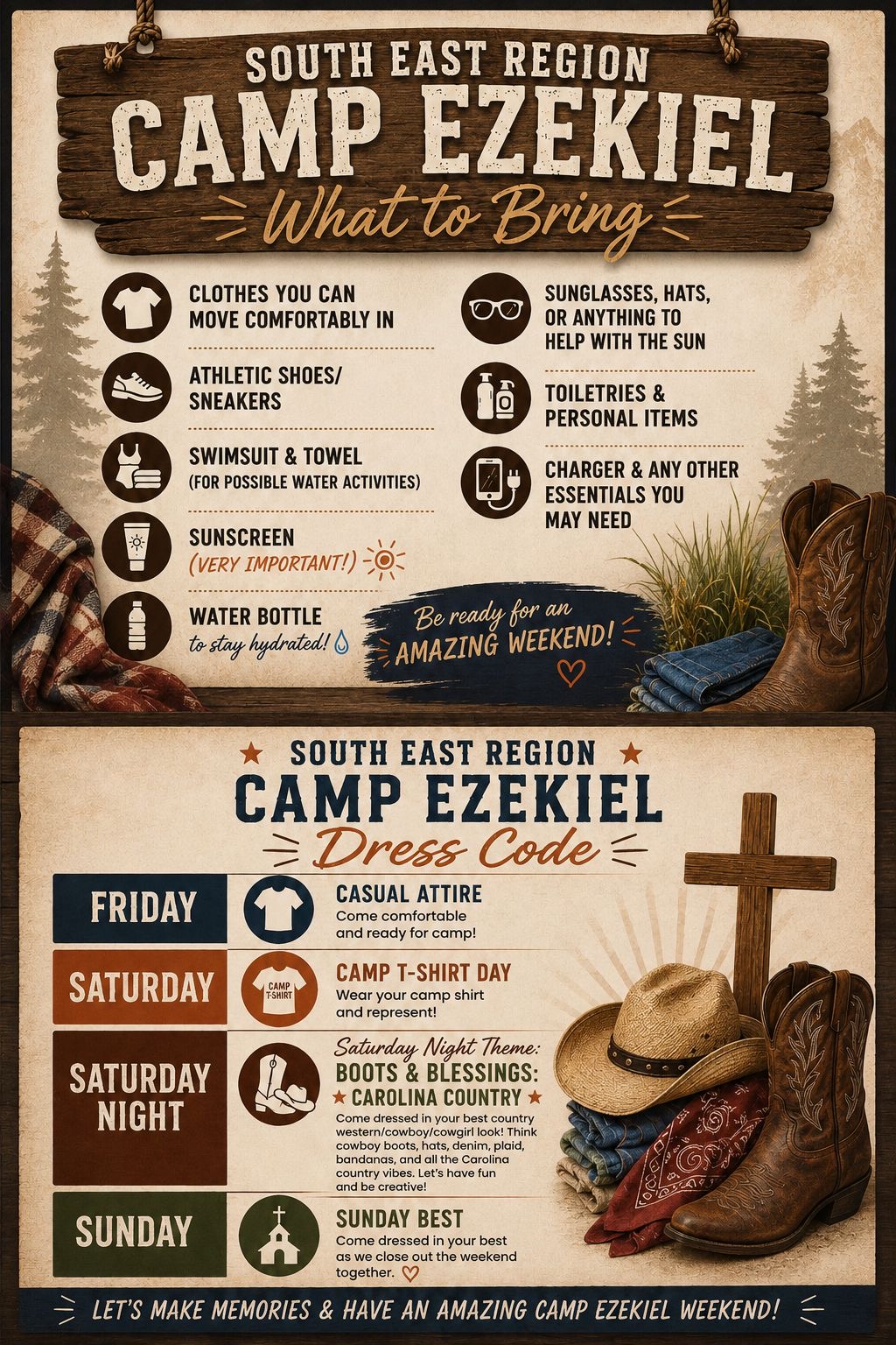 Camp Ezekiel What to Bring and Dress Code guide